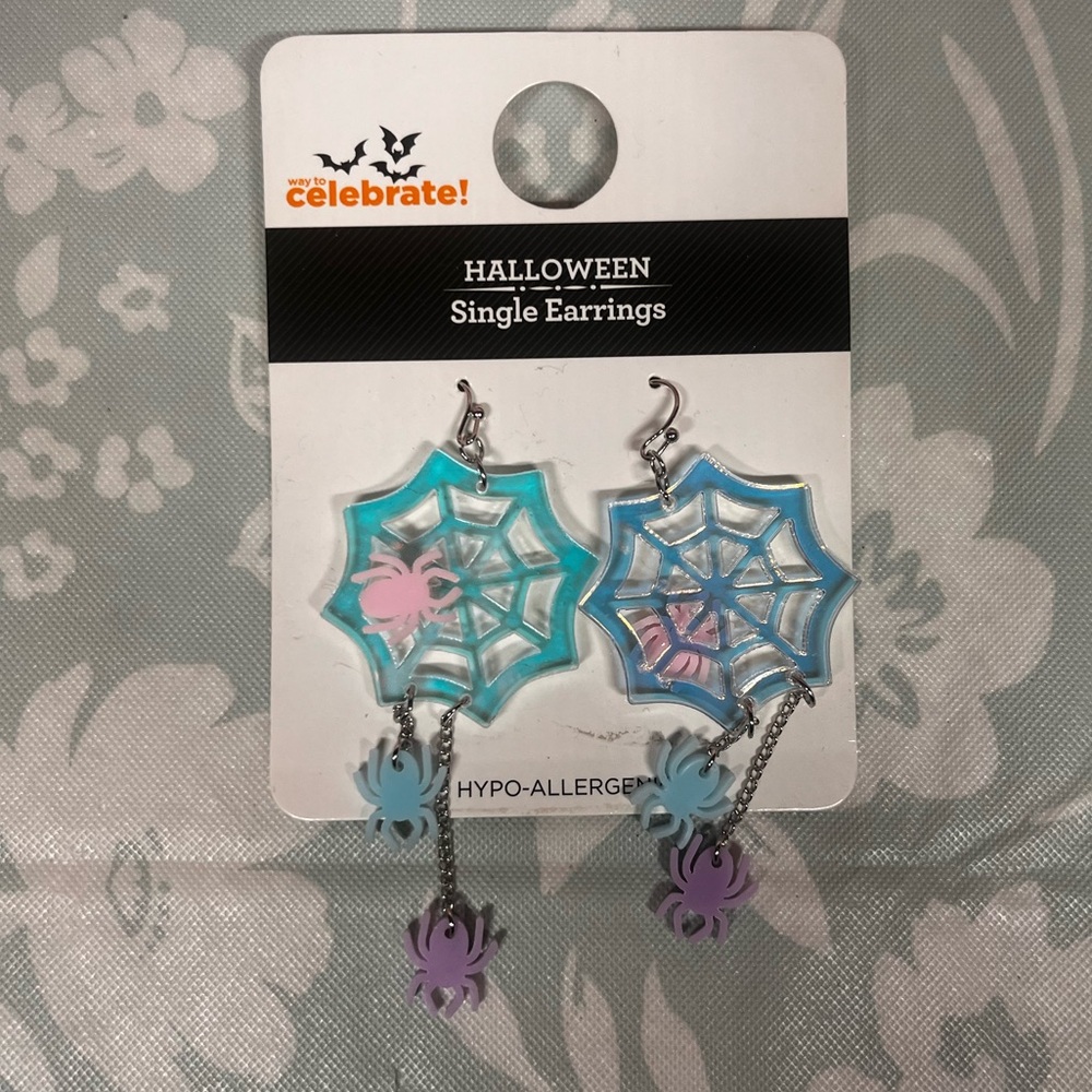 Celebrate Halloween Spider Web Earrings